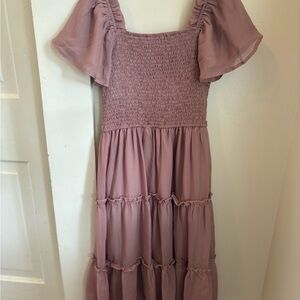 Ivy City Co Mauve Kids Dress